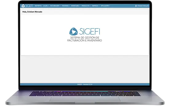 Pantalla principal de SIGEFI